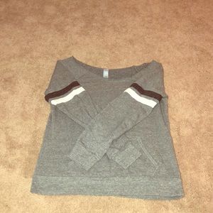 Cut neck sweatshirt